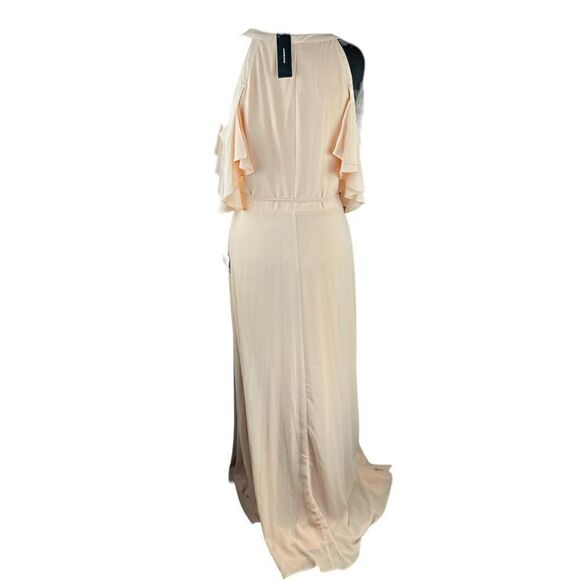 lulus easy listening blush pink cold shoulder wrap maxi dress 1xl wedding party - Picture 5 of 6
